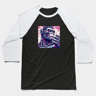 Cyborg Monkey Baseball T-Shirt